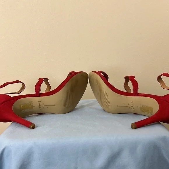 Scalloped Three-Strap J. Crew Heels - Picture 7 of 9